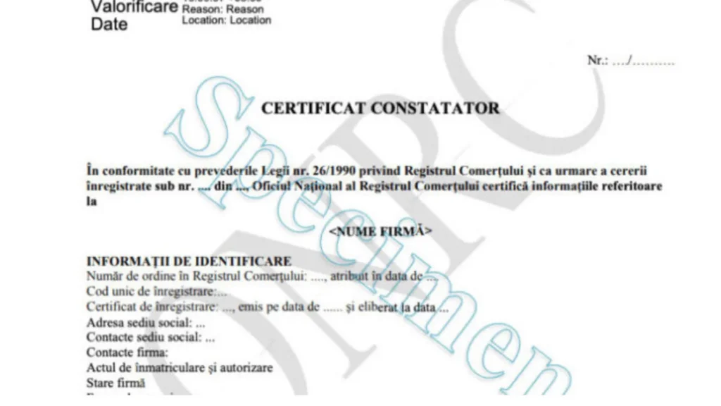 Învață cum să descarcă un certificat constatator ONRC online în câteva minute certificat constatator