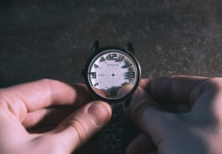 Photo authenticating vintage watch before purchase